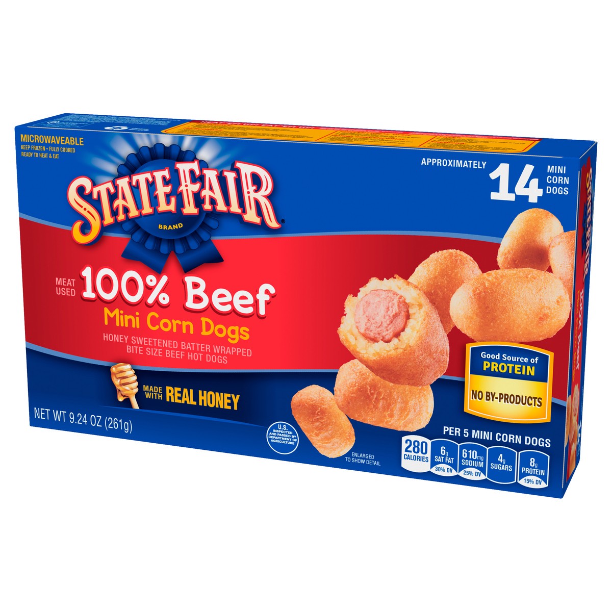 slide 5 of 10, STATE FAIR Beef Mini Corn Dogs, 261.95 g