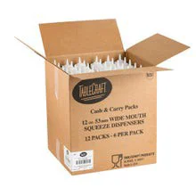 TableCraft Clear Plastic Condiment Bottles