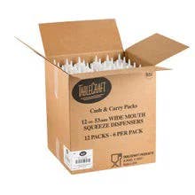 TableCraft Clear Plastic Condiment Bottles