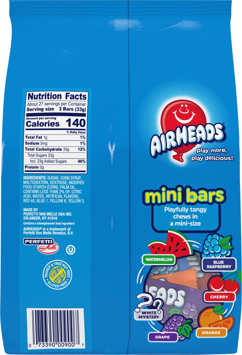 slide 3 of 3, Airheads Individually Wrapped Assorted Flavored Mini Candy Bars, 80 ct