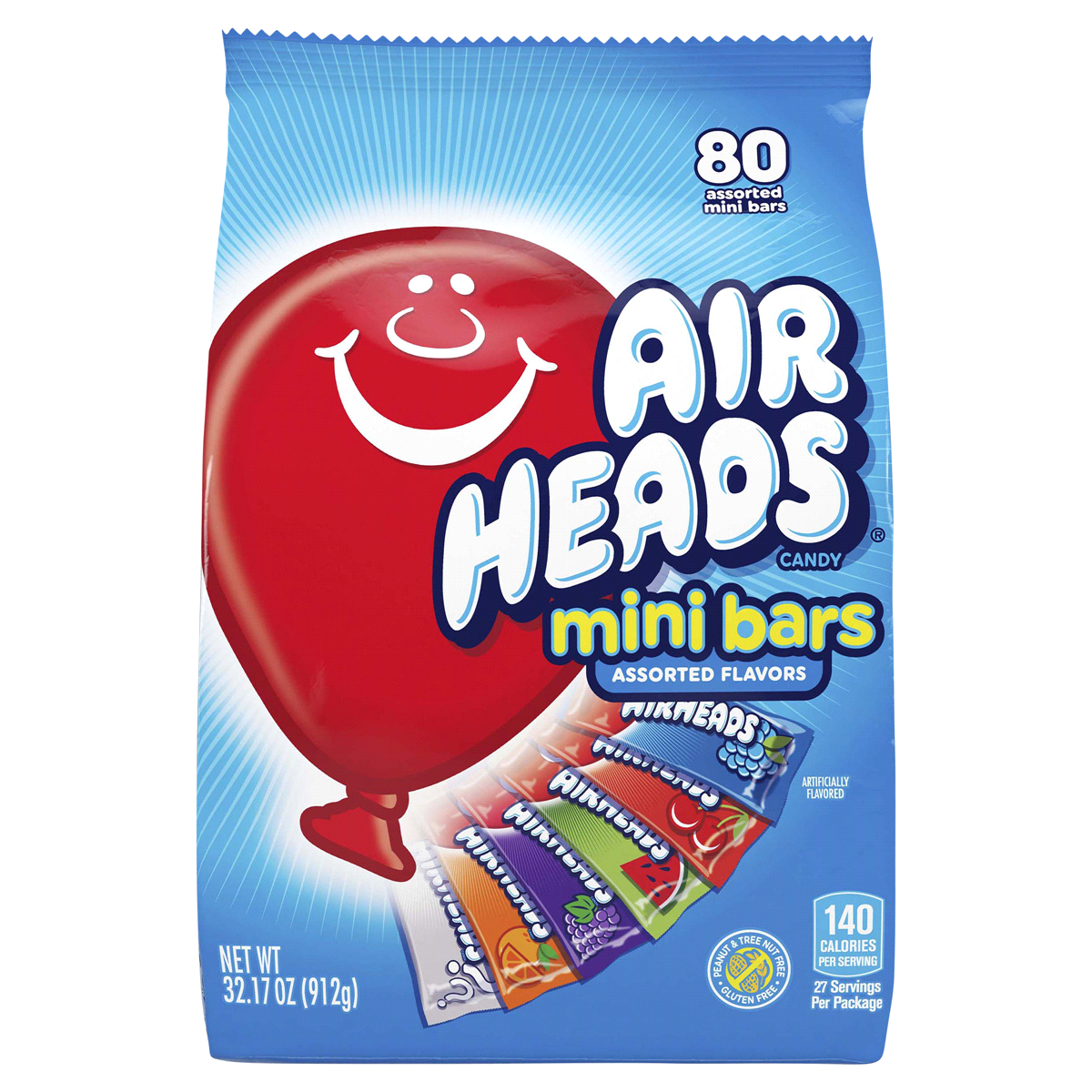slide 1 of 2, Airheads Mini Bars Gusset Bag, 80 ct