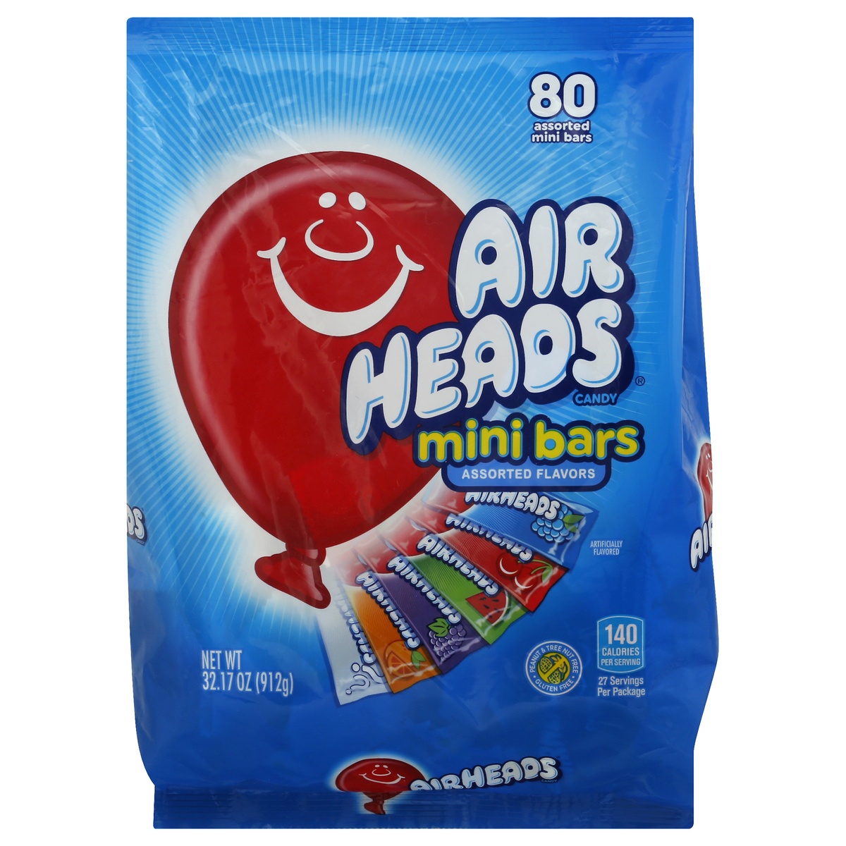 slide 1 of 2, Airheads Mini Bars Gusset Bag, 80 ct