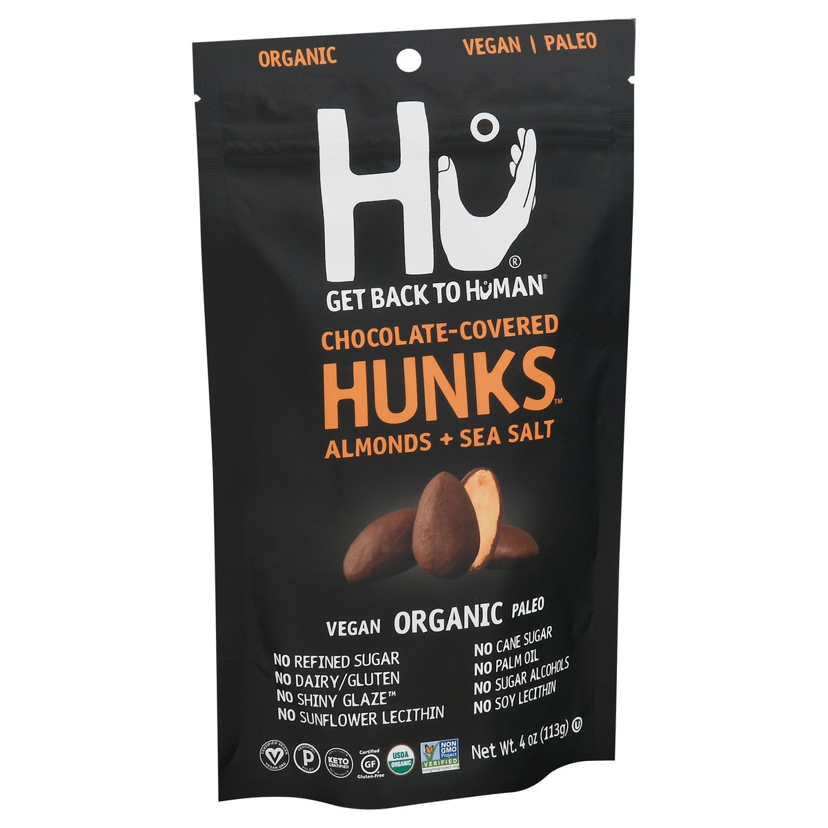 slide 6 of 9, Hu Organic Chocolate-Covered Almonds + Sea Salt Hunks 4 oz, 4 oz