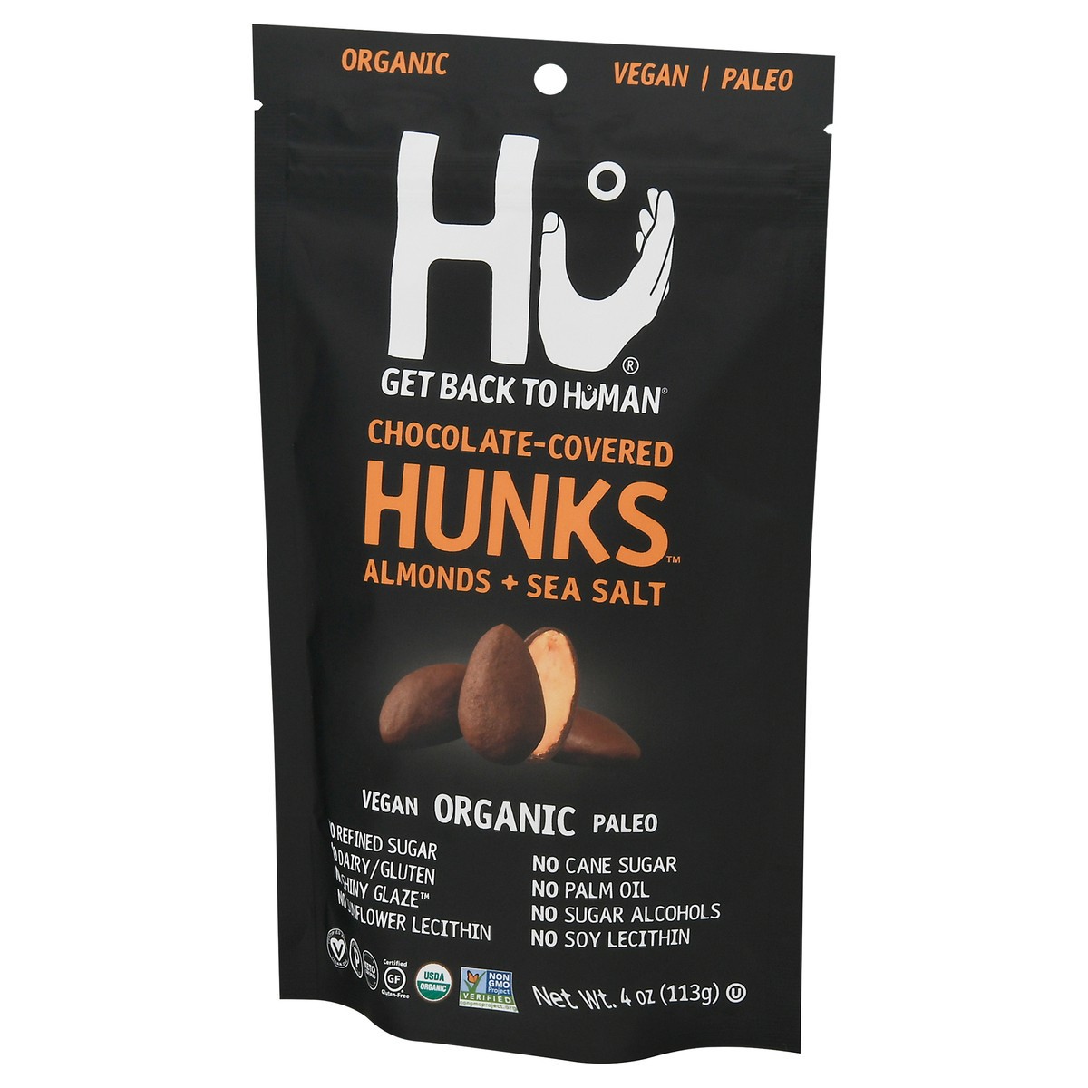 slide 7 of 9, Hu Organic Chocolate-Covered Almonds + Sea Salt Hunks 4 oz, 4 oz