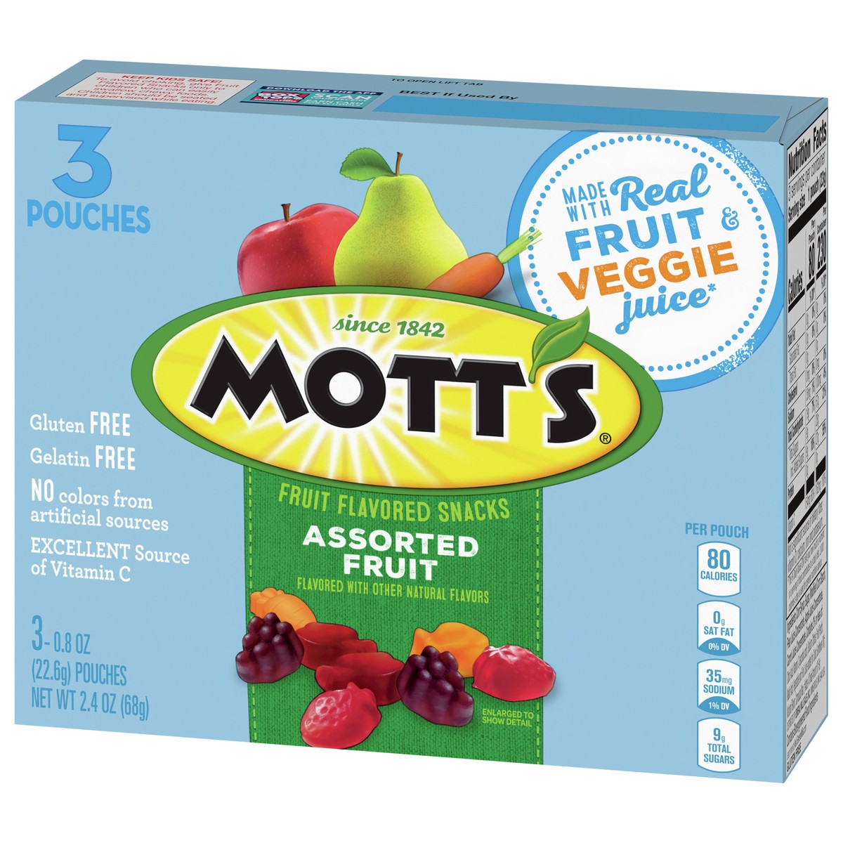slide 11 of 14, Mott's Assorted Fruit Flavored Snacks, 3 Ct, 0.8 oz