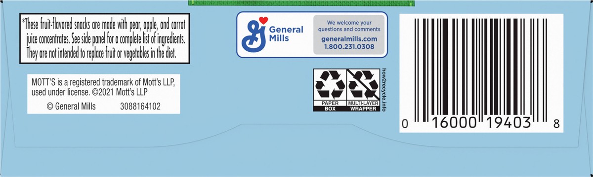 slide 12 of 14, Mott's Assorted Fruit Flavored Snacks, 3 Ct, 0.8 oz