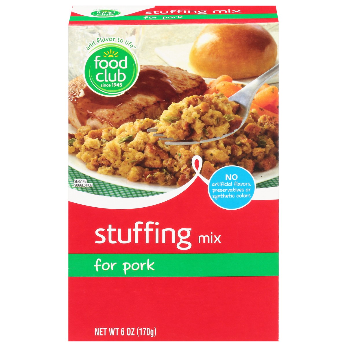 slide 1 of 10, Food Club Stuffing Mix For Pork, 6 oz