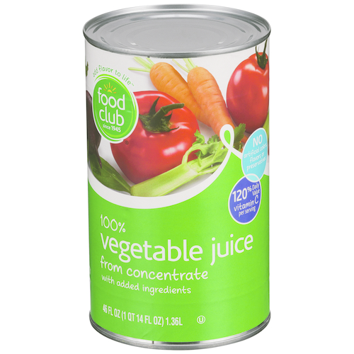 slide 1 of 1, Food Club 100% Vegetable Juice From Concentrate, 1 ct