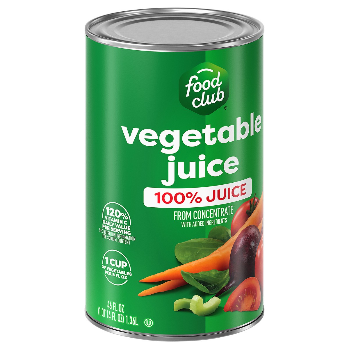 slide 4 of 13, Food Club Vegetable Juice 46 fl oz, 46 fl oz