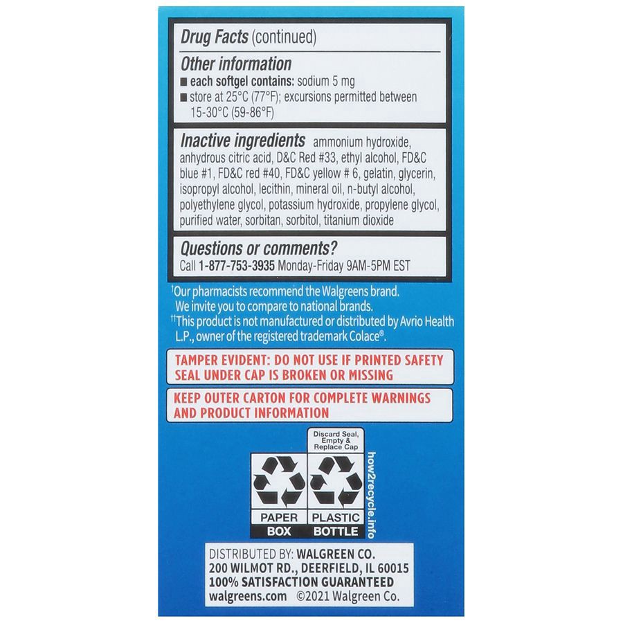 slide 4 of 5, Walgreens Laxative Stool Softener Softgels, 60 ct