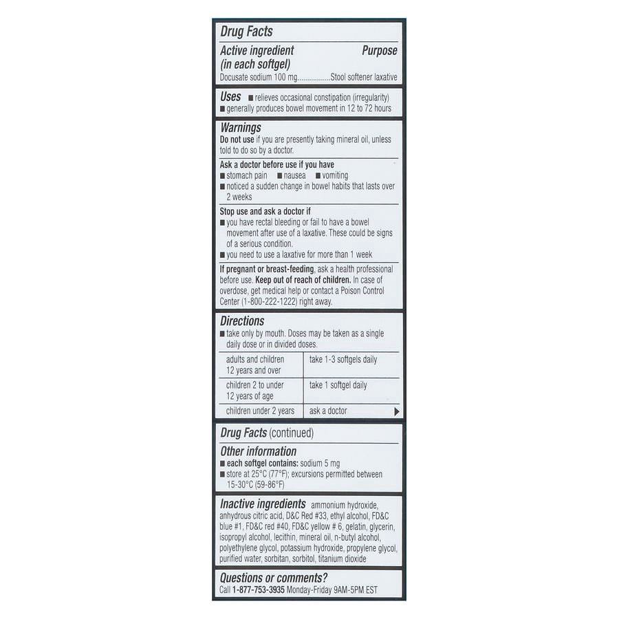 slide 2 of 5, Walgreens Laxative Stool Softener Softgels, 60 ct