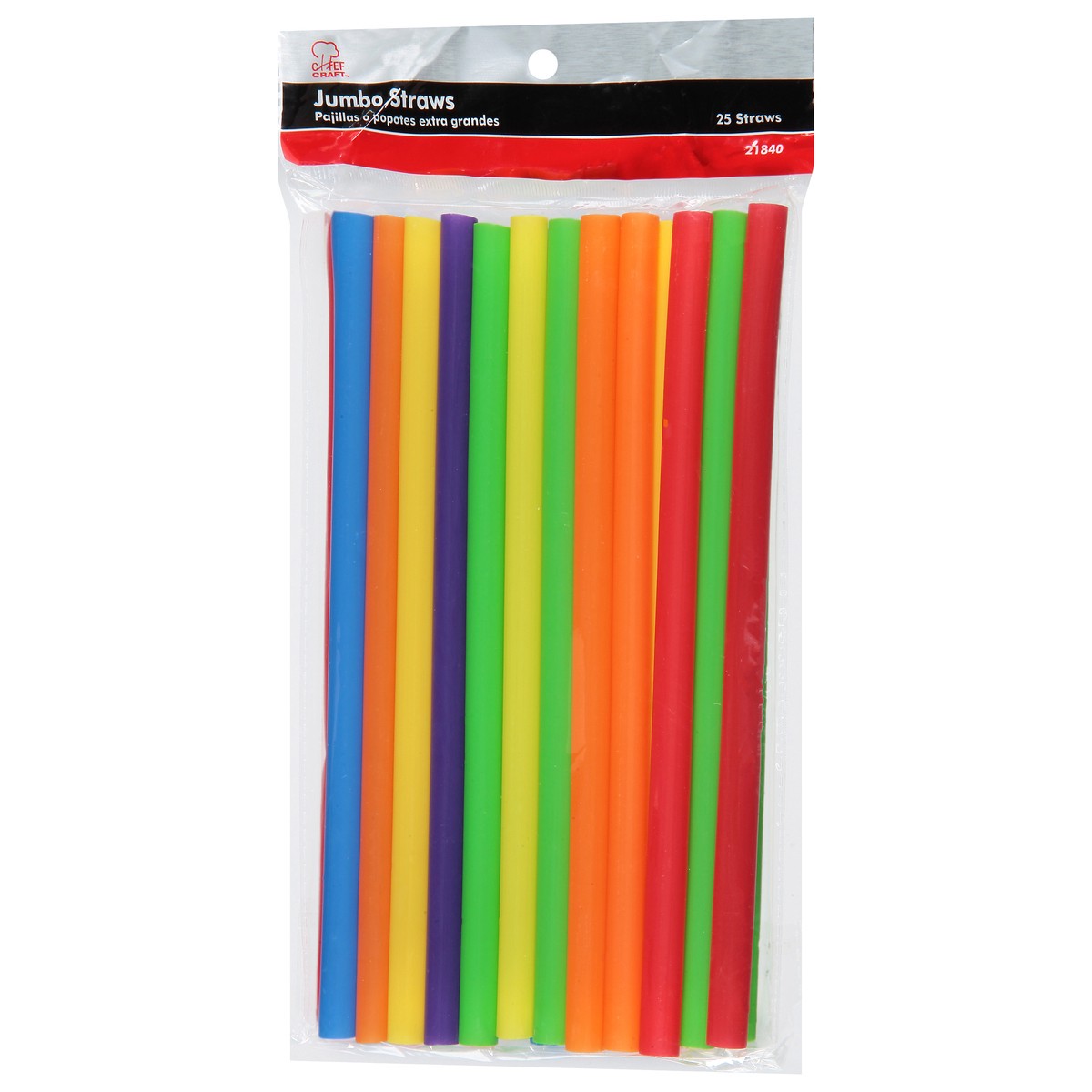 slide 8 of 9, Chef Craft Assorted Colors Straws Jumbo, 25 ct