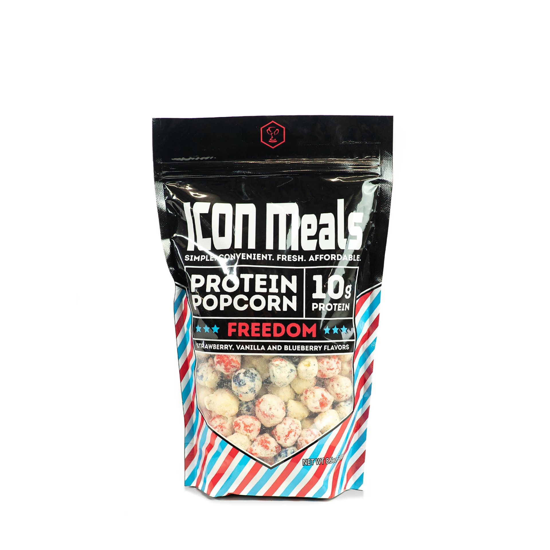 slide 1 of 1, ICON Meals Protein Popcorn - Freedom, 8.5 oz