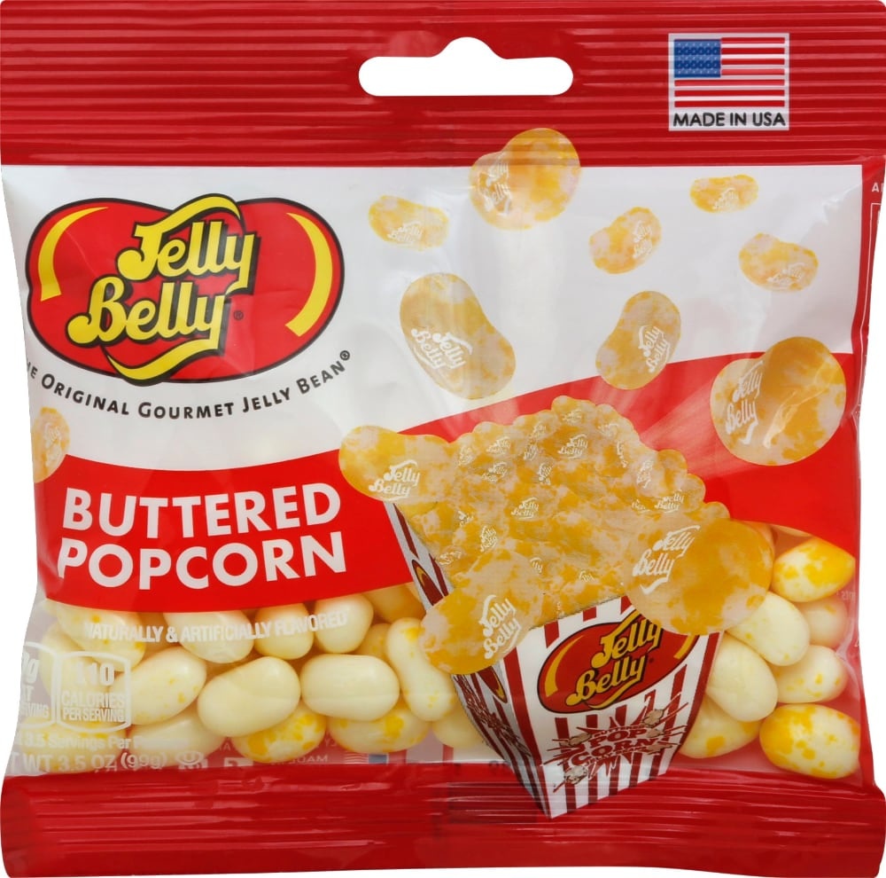 slide 1 of 1, Jelly Belly Buttered Popcorn Jelly Beans 3.5 oz Grab & Go Bag, 3.5 oz