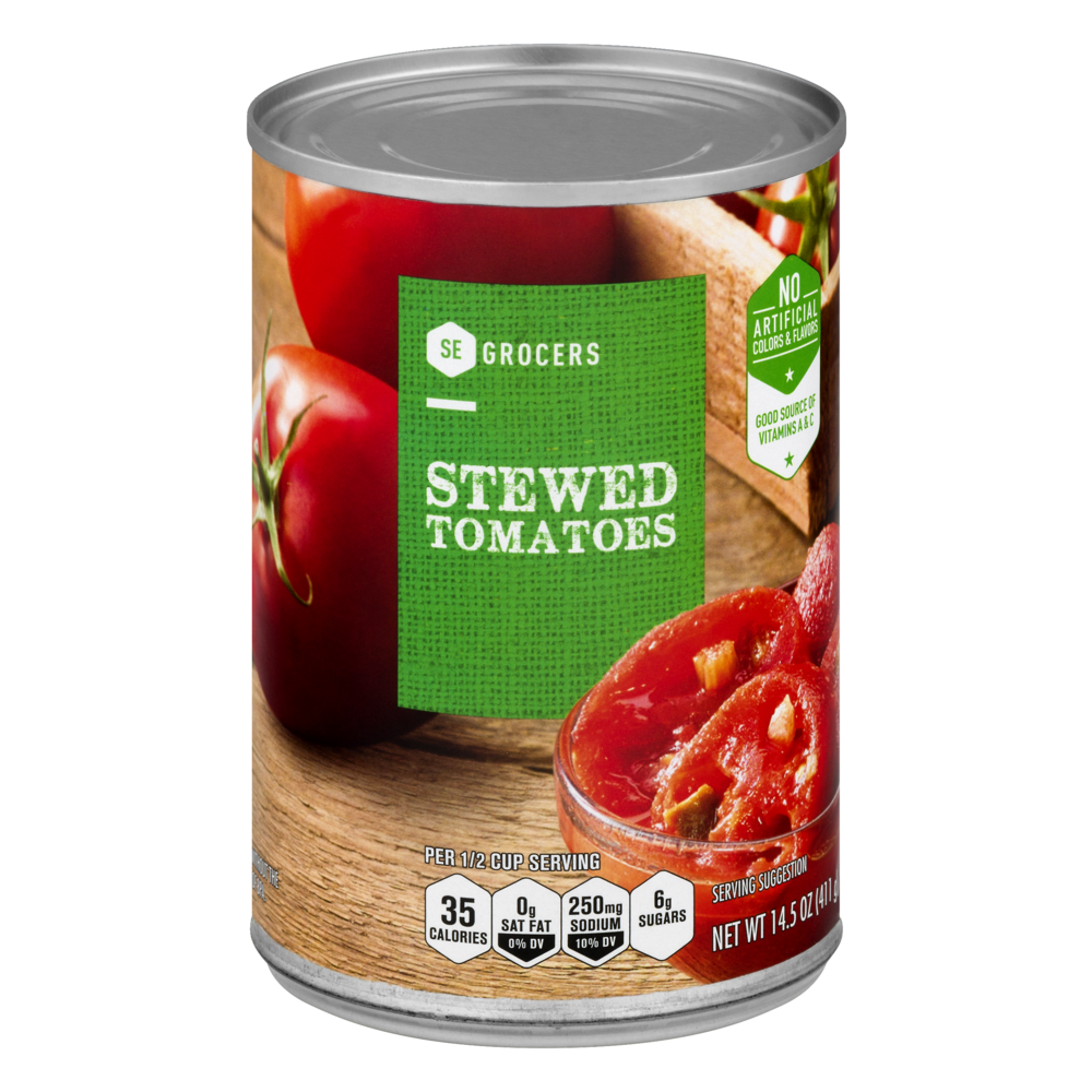 slide 1 of 1, SE Grocers Stewed Tomatoes, 14.5 oz