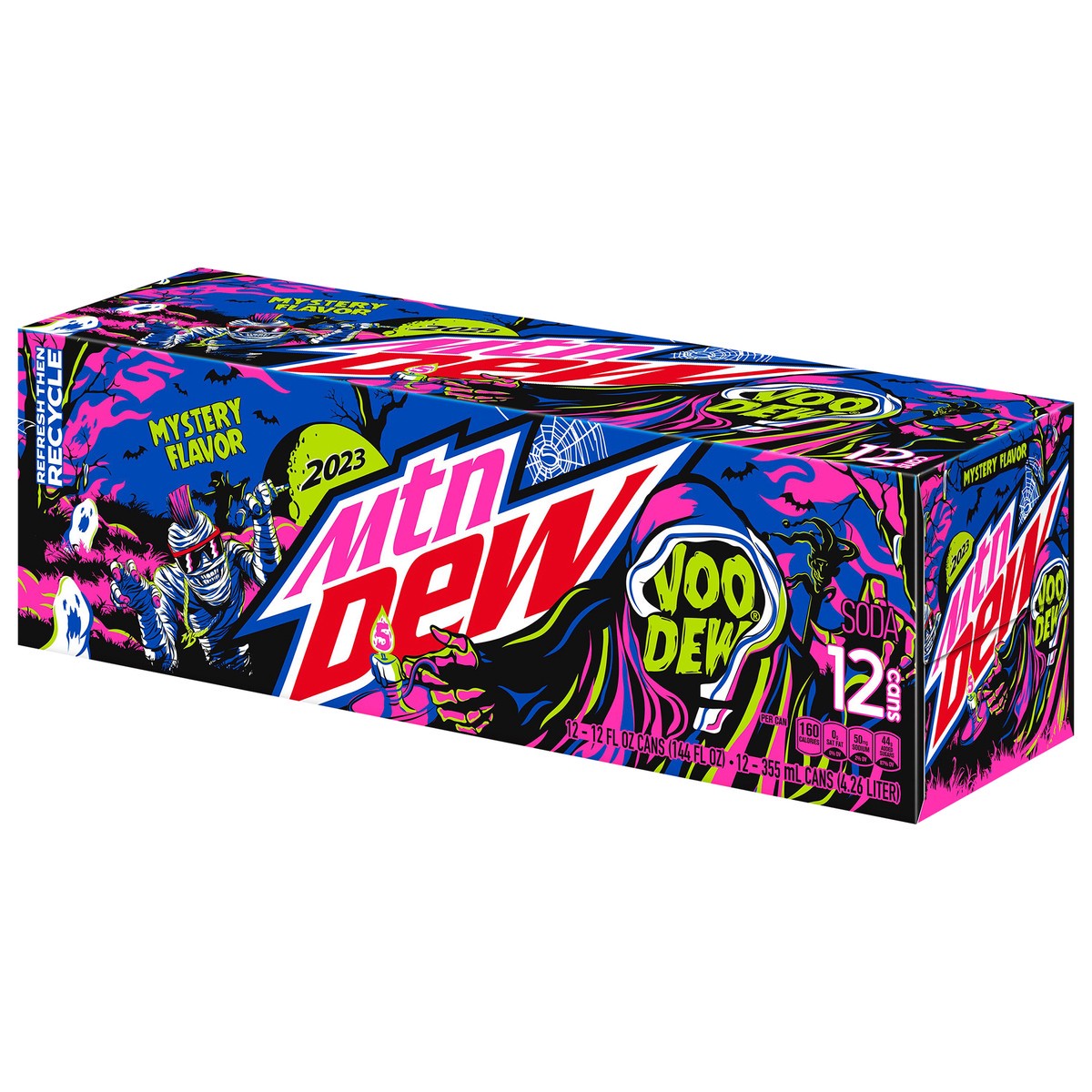 slide 7 of 10, Mountain Dew Voo Dew Soda Mystery Flavor - 12 ct, 12 oz