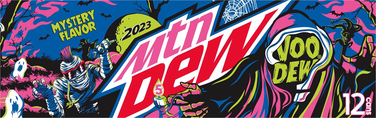 slide 8 of 10, Mountain Dew Voo Dew Soda Mystery Flavor - 12 ct, 12 oz