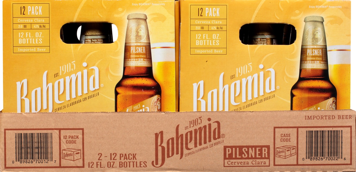 slide 8 of 8, Bohemia Beer, 12 ct; 12 oz