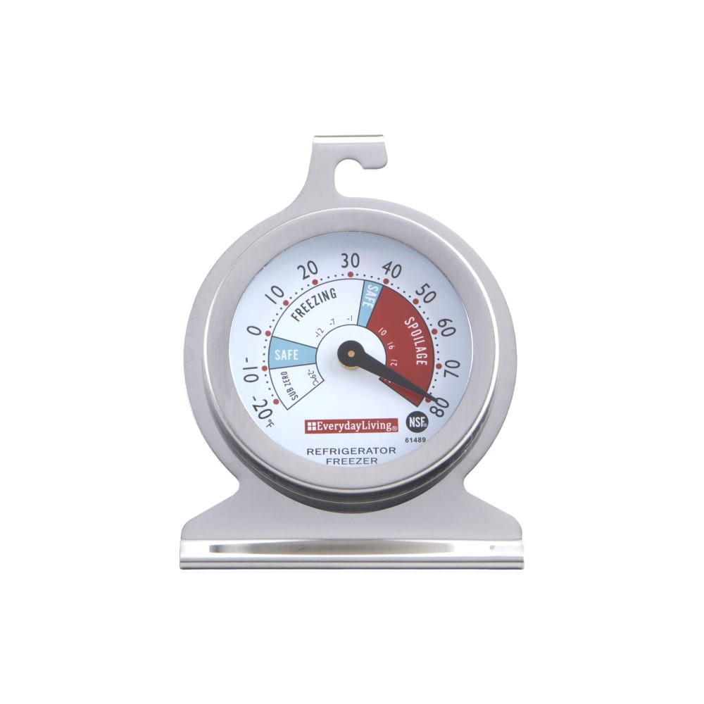slide 2 of 3, Everday Living Stainless Steel Fridge Thermometers, 1 ct