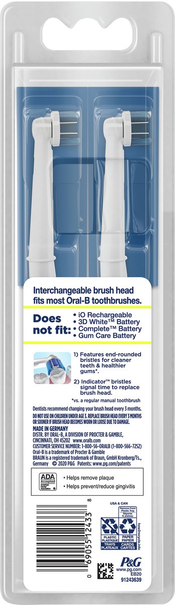 slide 2 of 3, Oral-B Precision Clean Electric Toothbrush Replacement Brush Heads, 2 Count, 2 ct