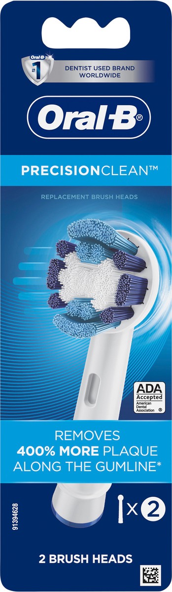 slide 3 of 3, Oral-B Precision Clean Electric Toothbrush Replacement Brush Heads, 2 Count, 2 ct