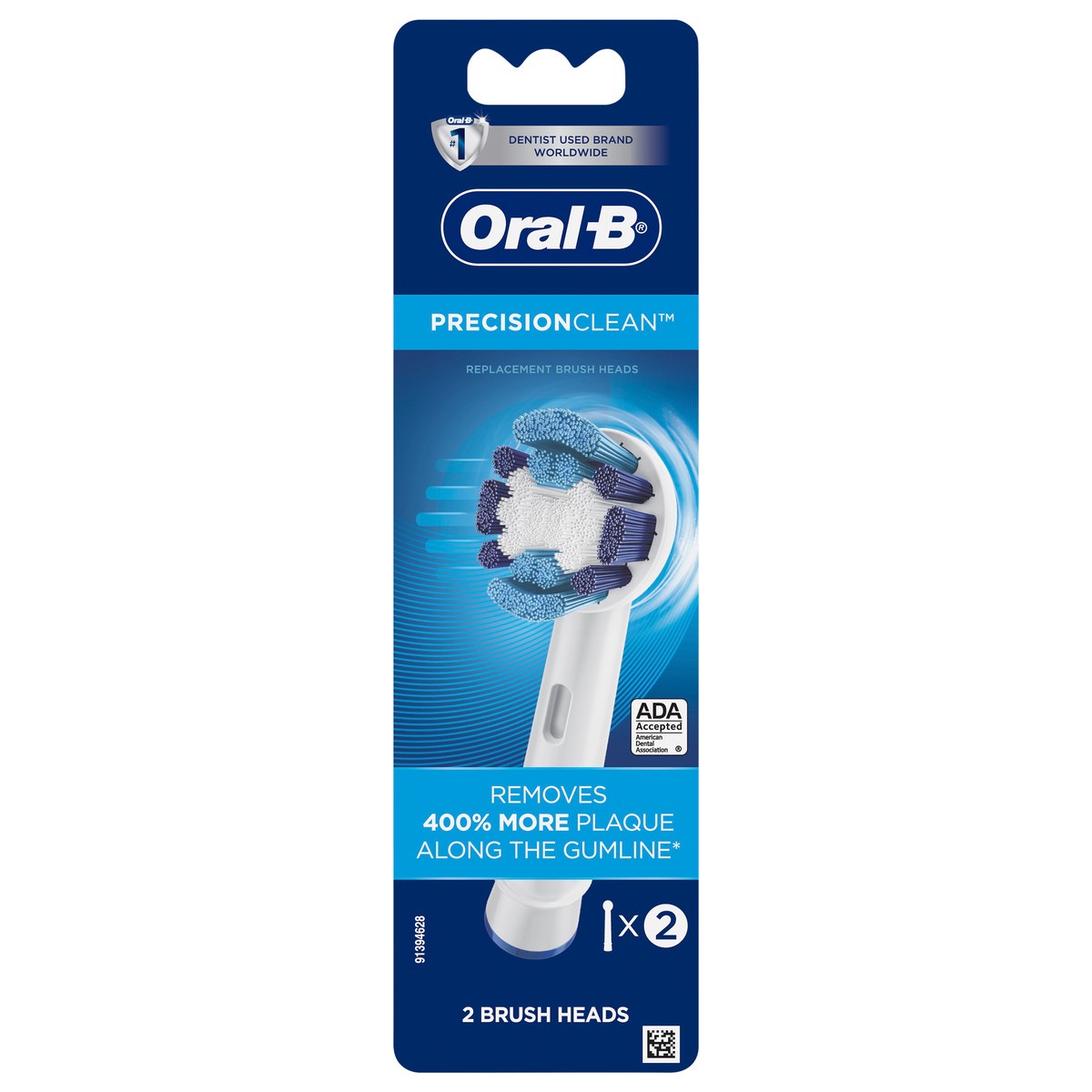 slide 1 of 3, Oral-B Precision Clean Electric Toothbrush Replacement Brush Heads, 2 Count, 2 ct