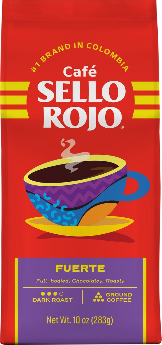 slide 2 of 6, Café Sello Rojo Fuerte Dark Roast Ground Coffee 10 oz, 10 oz