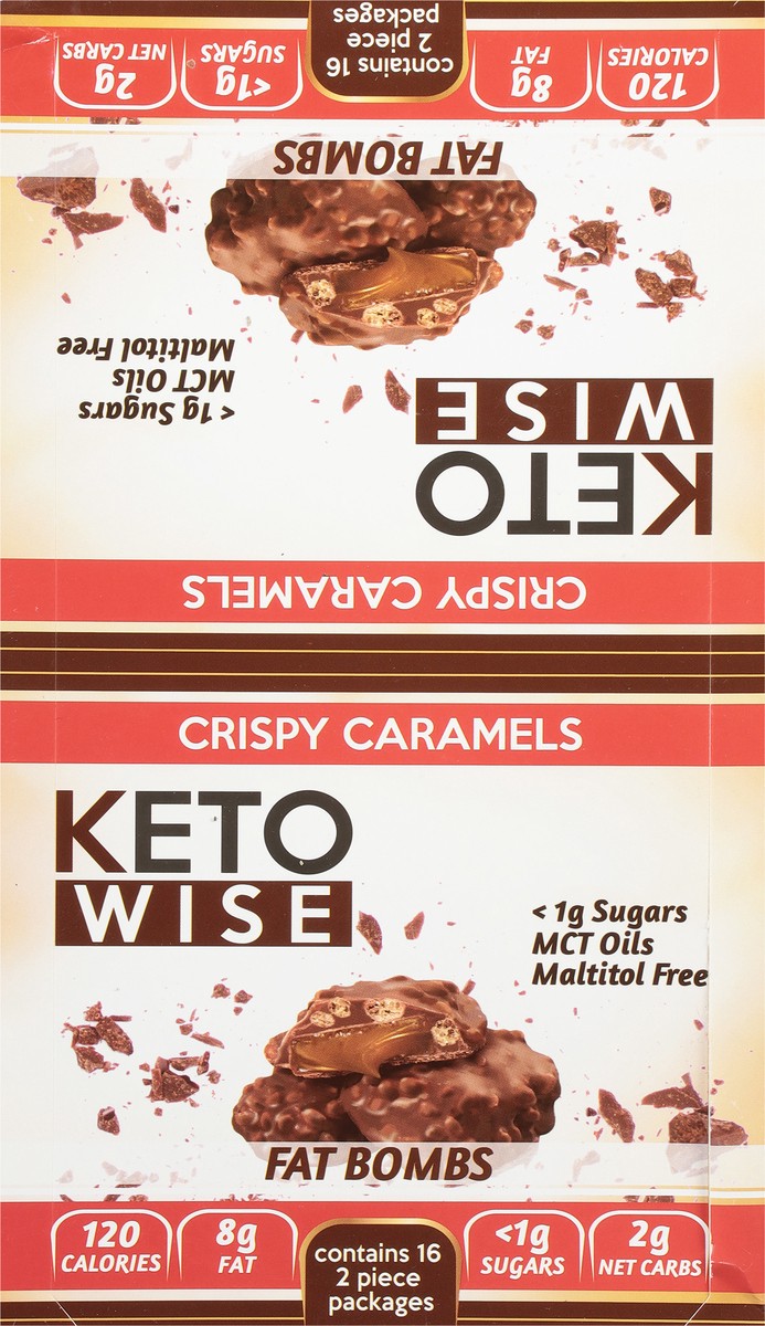 slide 4 of 12, Keto Wise Crispy Caramels Fat Bombs 16 - 2 ea Packages, 16 ct