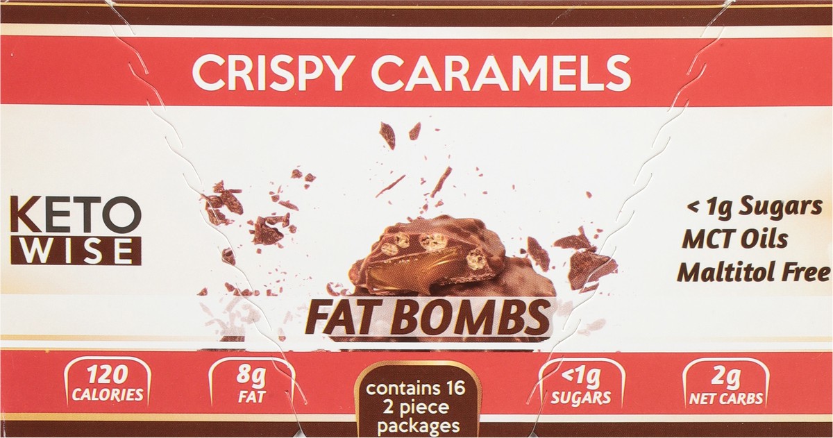slide 9 of 12, Keto Wise Crispy Caramels Fat Bombs 16 - 2 ea Packages, 16 ct