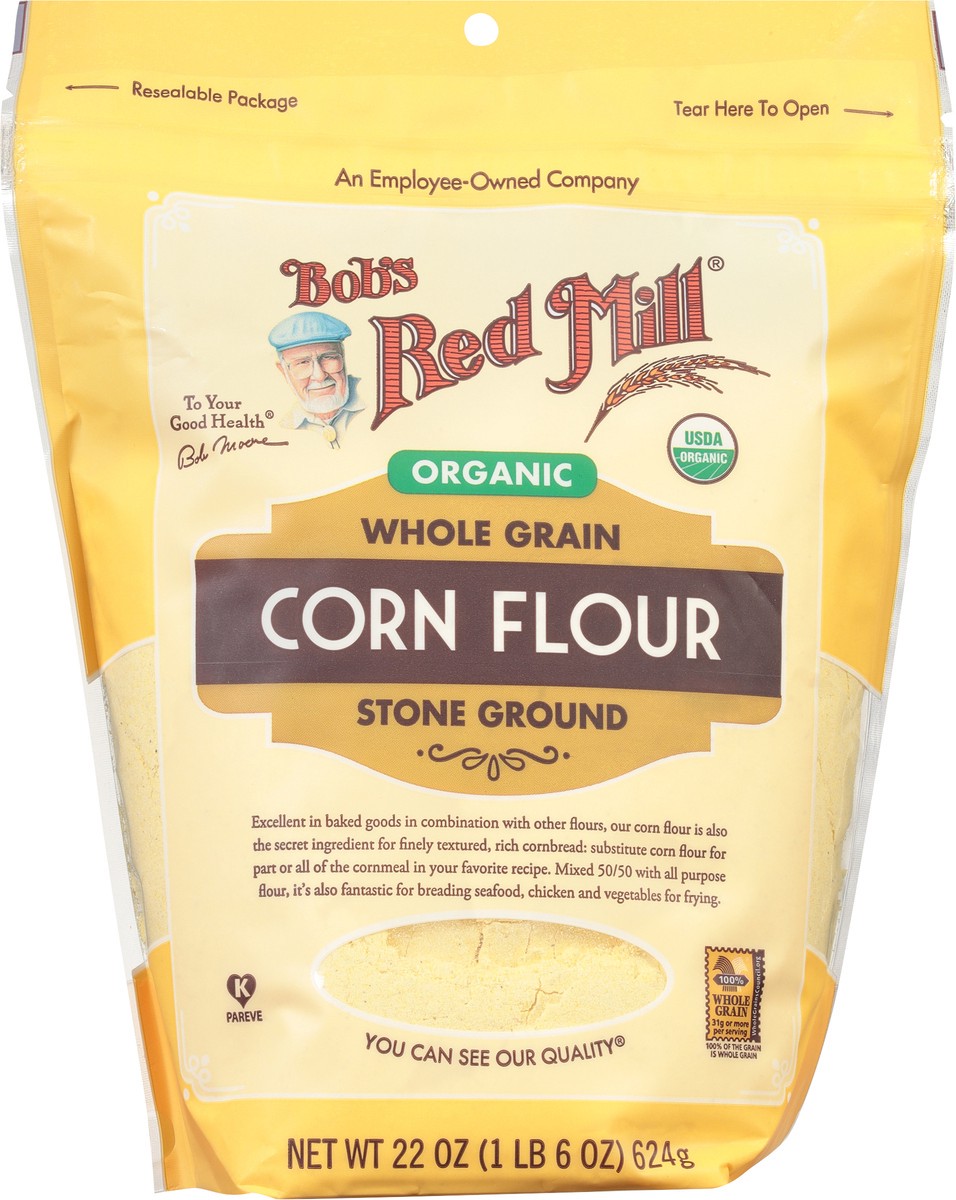 slide 6 of 9, Bob's Red Mill Flour Corn Organic, 22 oz