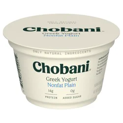 Chobani Plain Nonfat Greek Yogurt Cup