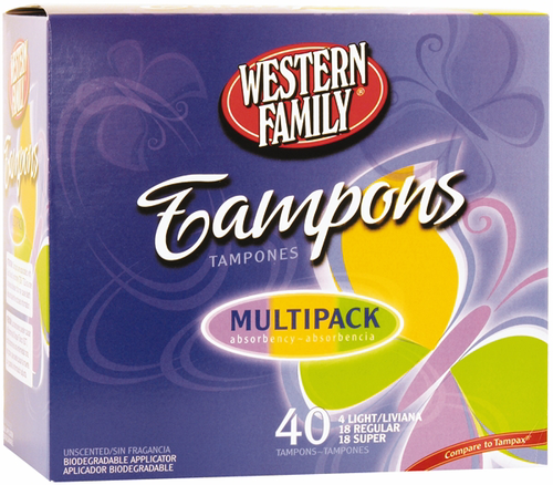 slide 1 of 1, Western Family Tampons Multipack, 1 ct