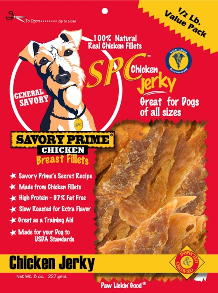 slide 1 of 1, Savory Prime Natural Chicken Jerky Dog Treats, 8 oz