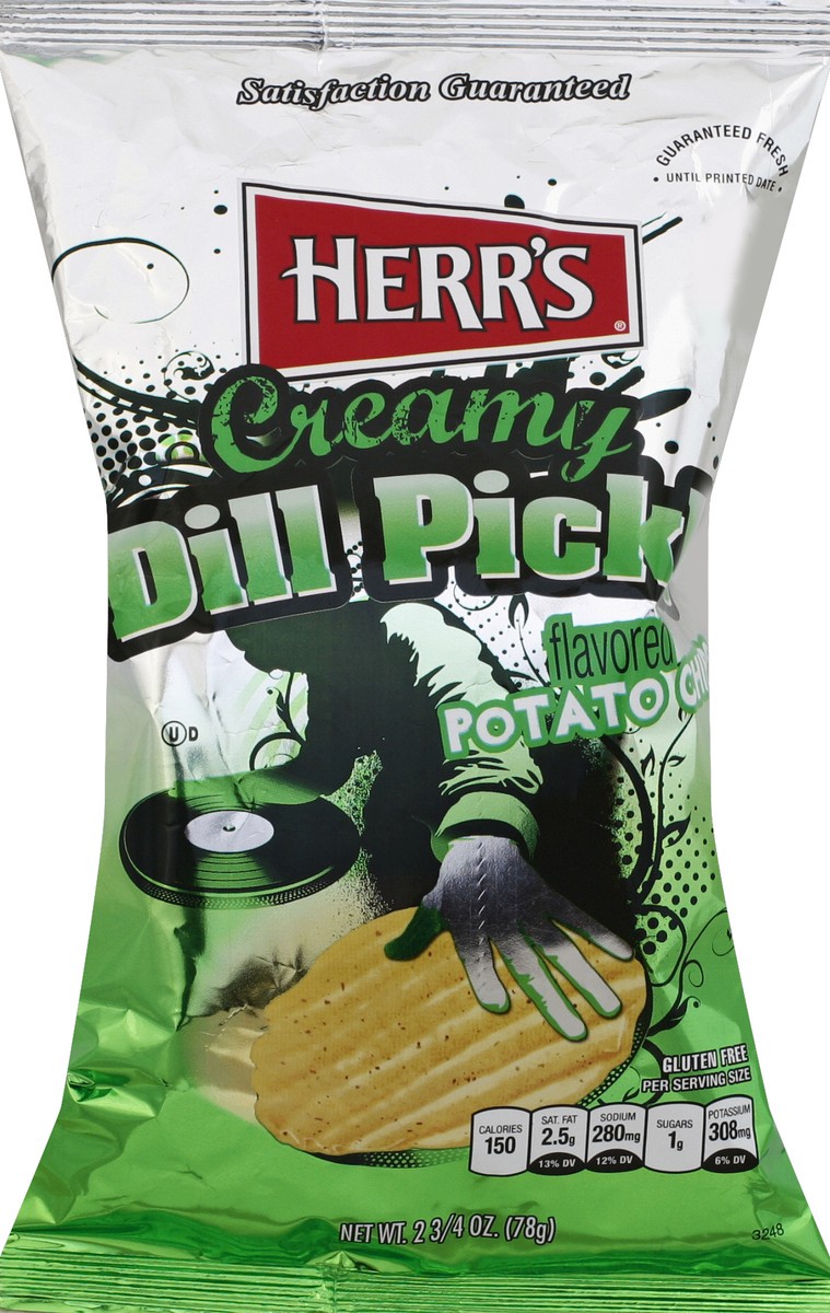 slide 5 of 6, Herr's Potato Chips, Creamy Dill, 2.75 oz