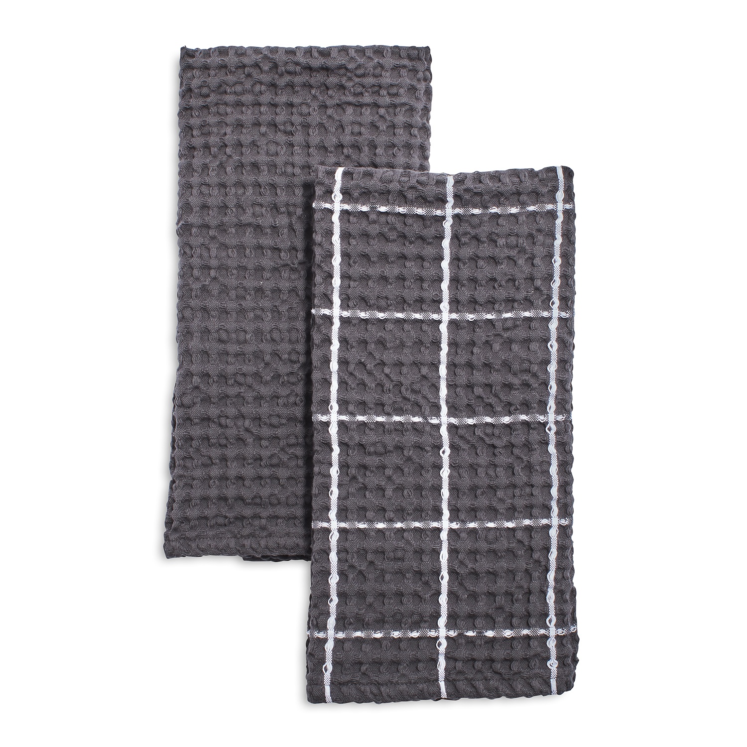 slide 1 of 1, Sur La Table Washed Waffle Kitchen Towels, Gray, 2 ct