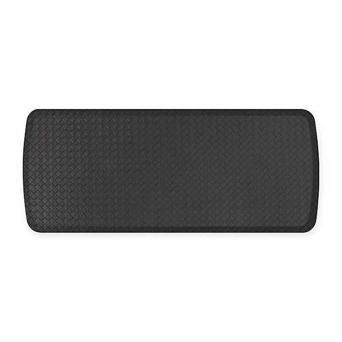 slide 1 of 1, GelPro Elite Basketweave Kitchen Mat - Black, 20 in x 48 in