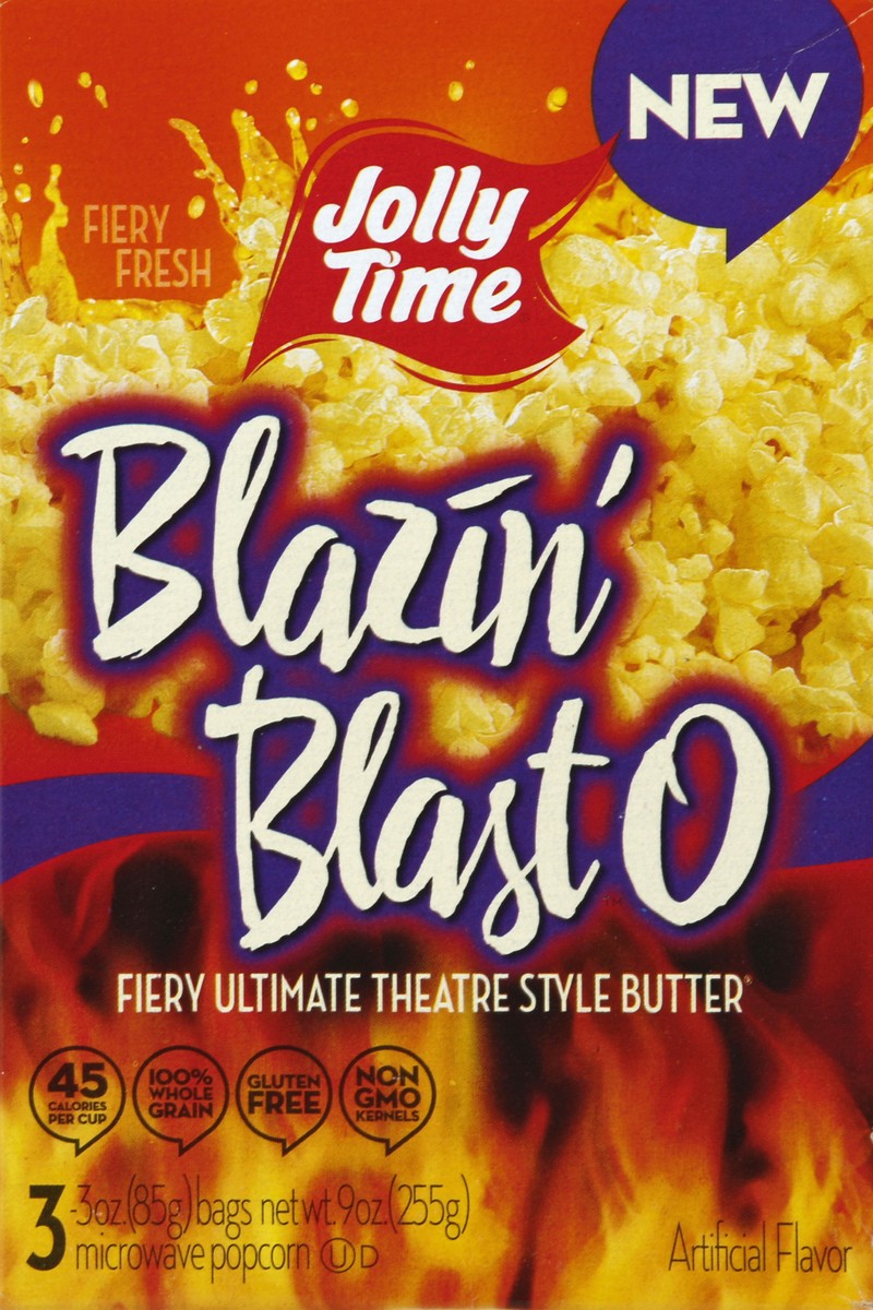 slide 4 of 5, Jolly Time Popcorn, Microwave, Blazin' Blast O, 3 ct