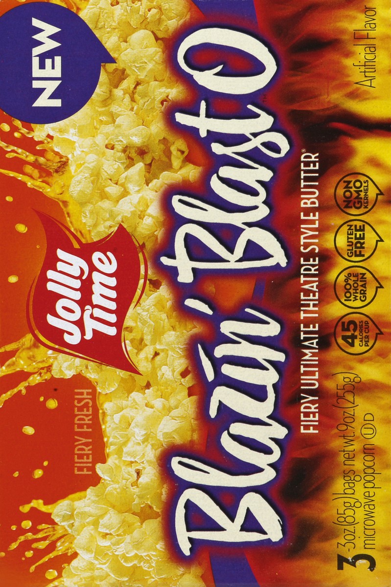 slide 5 of 5, Jolly Time Popcorn, Microwave, Blazin' Blast O, 3 ct