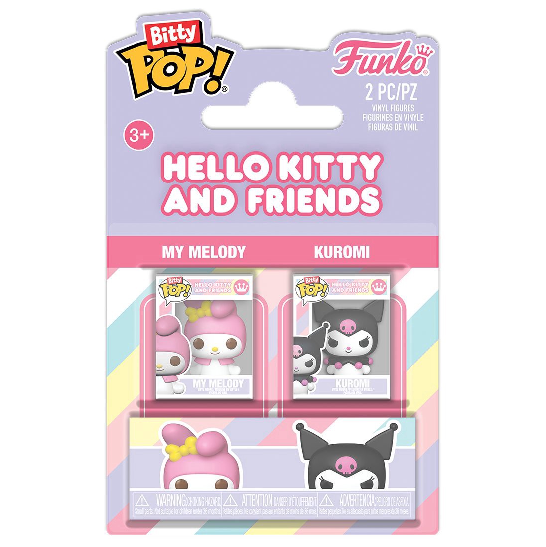 slide 1 of 1, Funko Bitty Pop! Hello Kitty & Friends My Melody & Kuromi Vinyl Figures, 2 ct