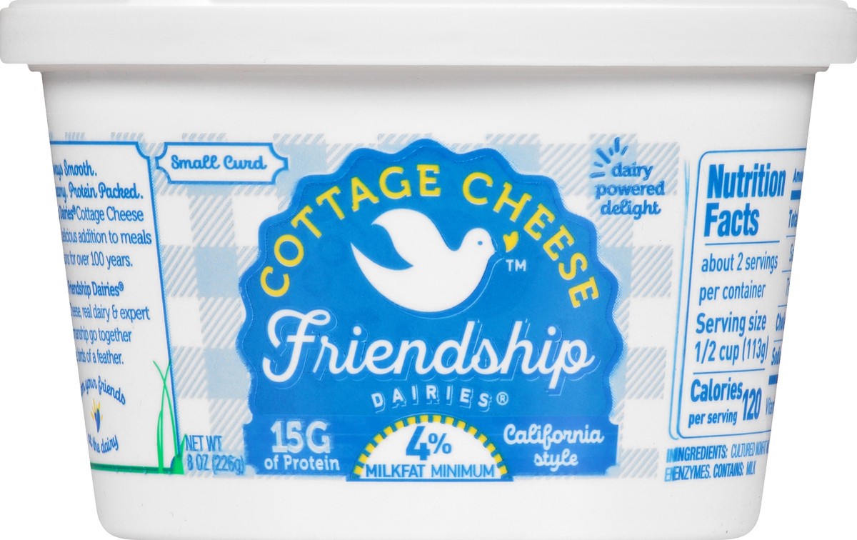 slide 12 of 13, Friendship Dairies 4% Milkfat California Style Small Curd Cottage Cheese 8 oz, 8 oz