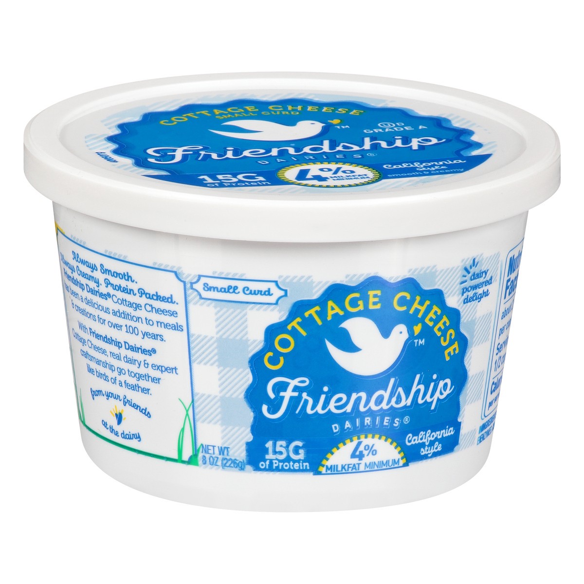 slide 4 of 13, Friendship Dairies 4% Milkfat California Style Small Curd Cottage Cheese 8 oz, 8 oz