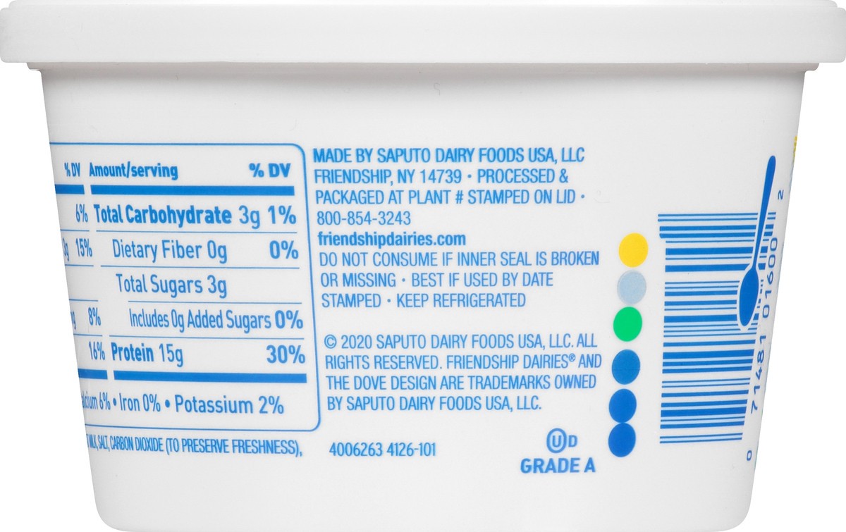 slide 5 of 13, Friendship Dairies 4% Milkfat California Style Small Curd Cottage Cheese 8 oz, 8 oz