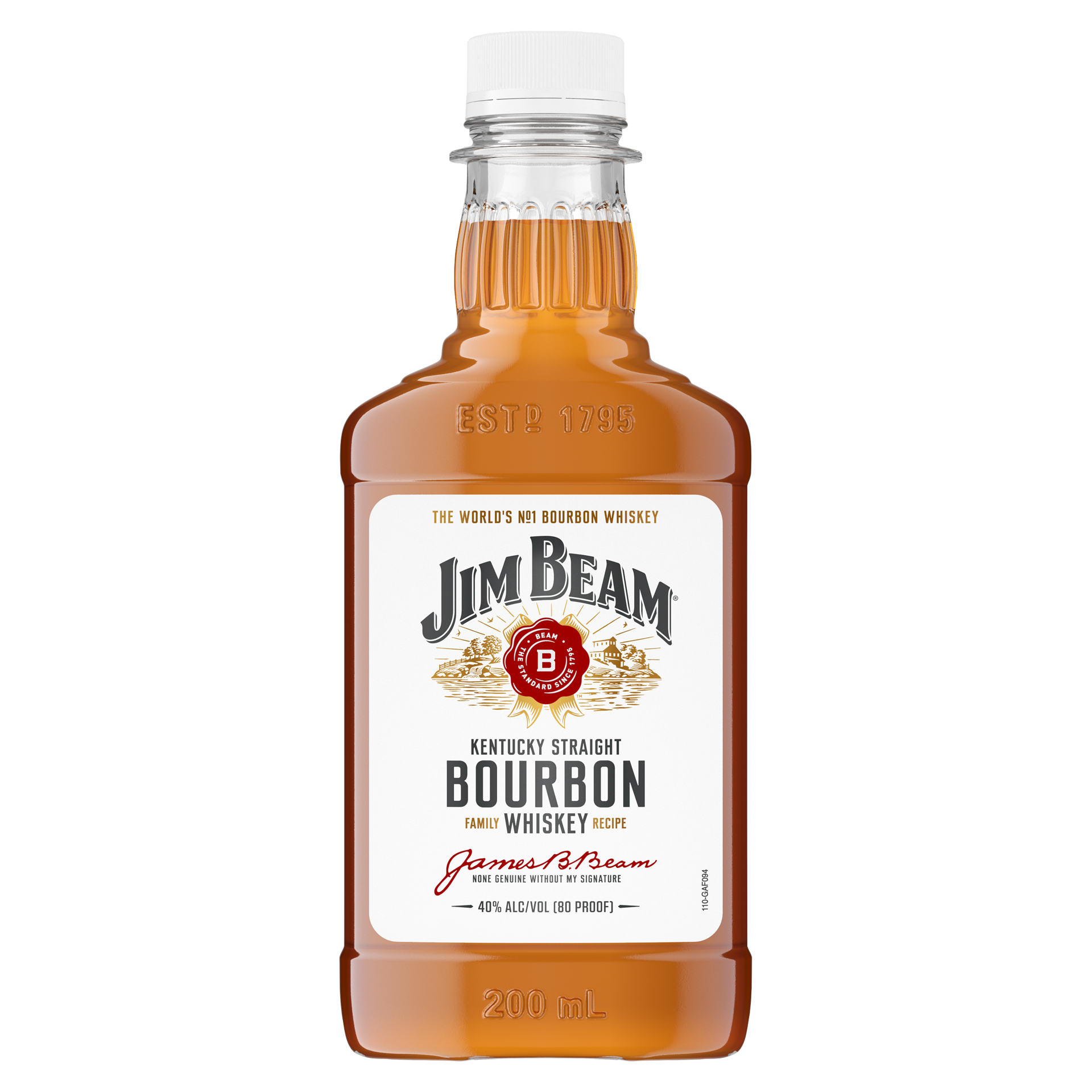 slide 2 of 2, Jim Beam Kentucky Straight Bourbon Whiskey 200 ml, 200 ml