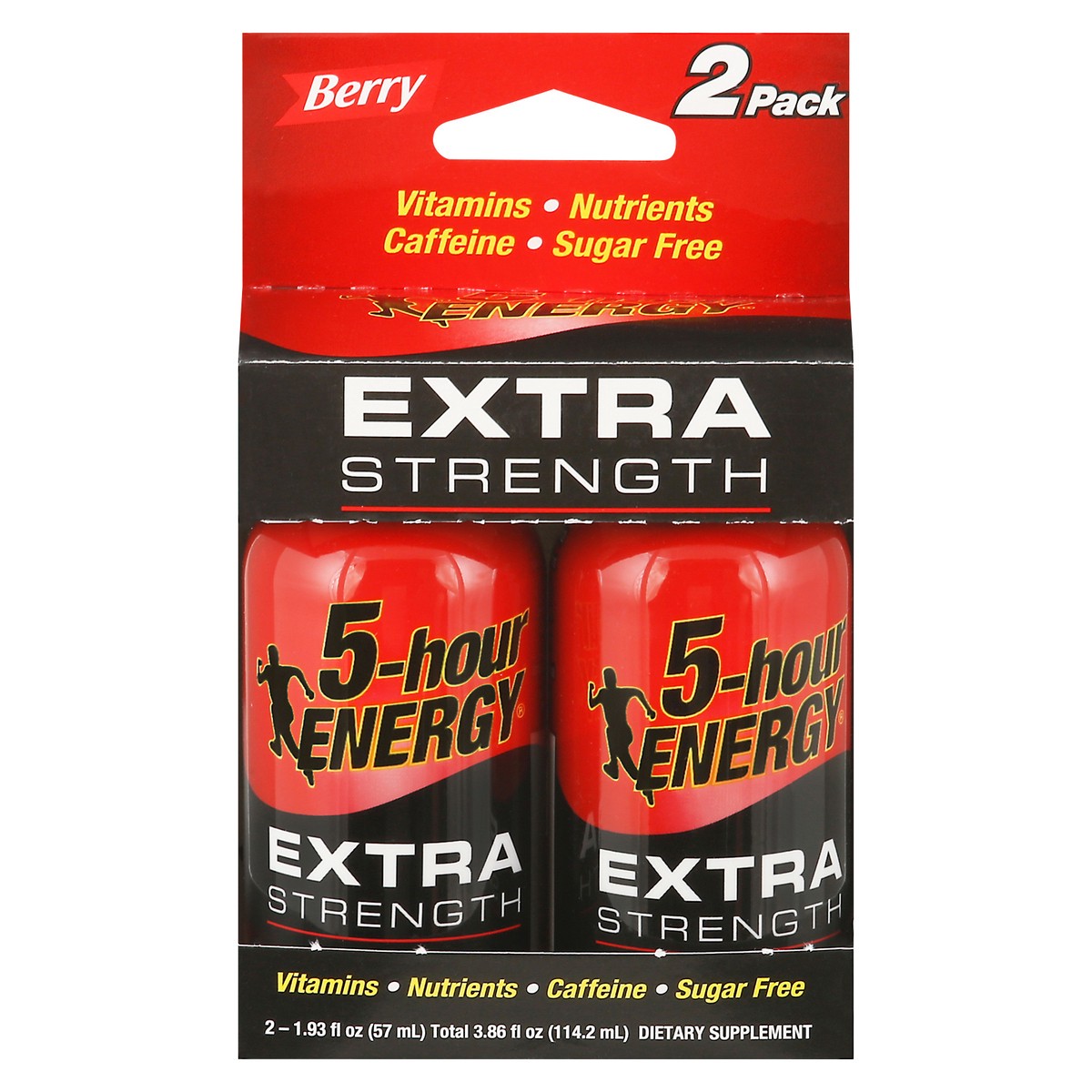 slide 1 of 13, 5-Hour Energy 2 Pack Extra Strength Berry Energy Shot 2 - 1.93 fl oz Cans - 2 ct, 2 ct