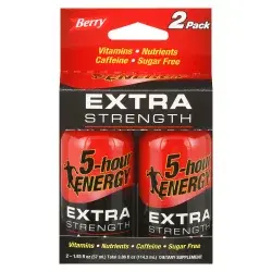 5-Hour Energy 2 Pack Extra Strength Berry Energy Shot 2 - 1.93 fl oz Cans