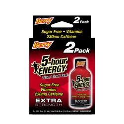 5-hour ENERGY, Extra Strength, Berry, 2 Pack, 1.93 oz.