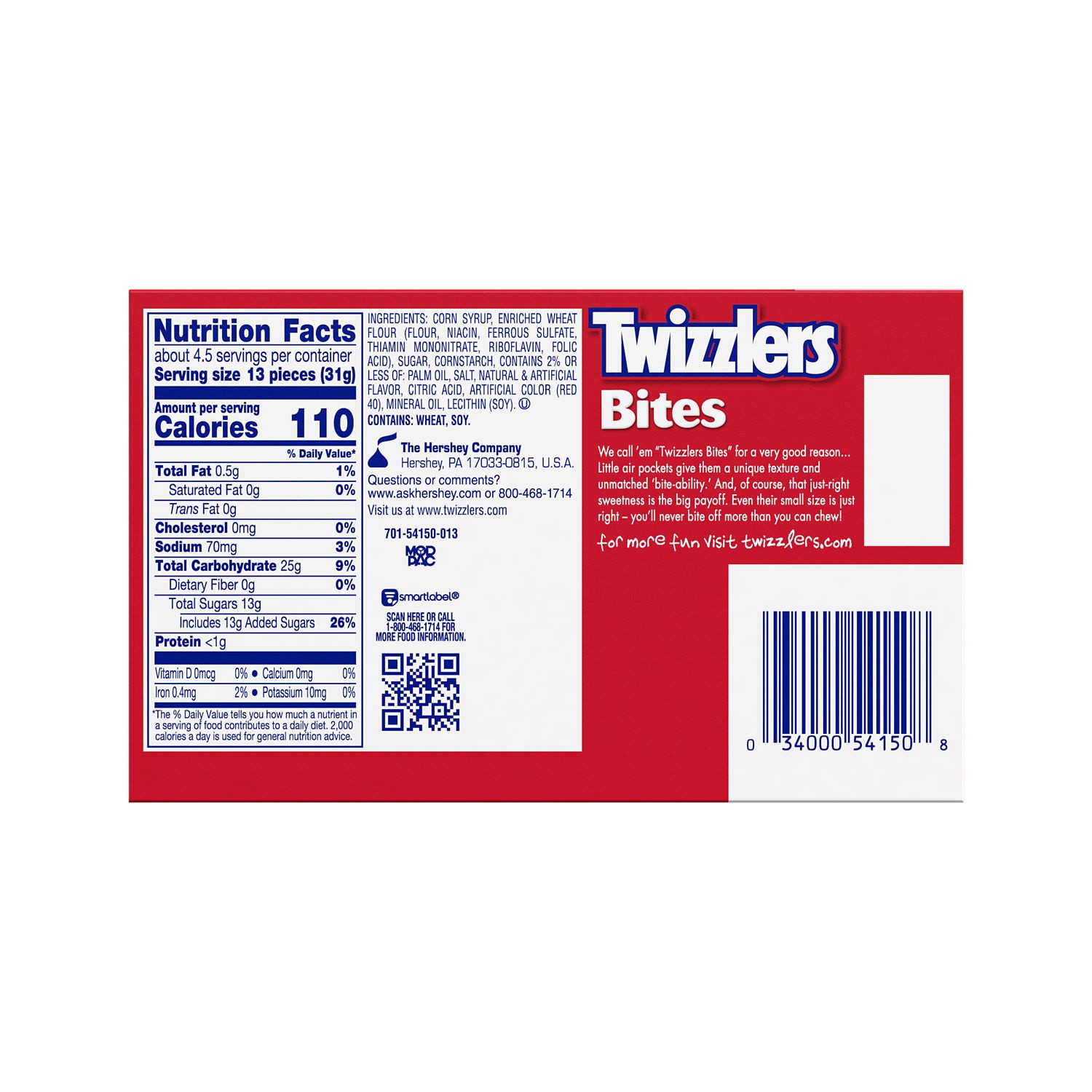 slide 4 of 4, Twizzlers Bites Cherry Flavored Licorice Style, Low Fat Candy Box, 5 oz, 5 oz