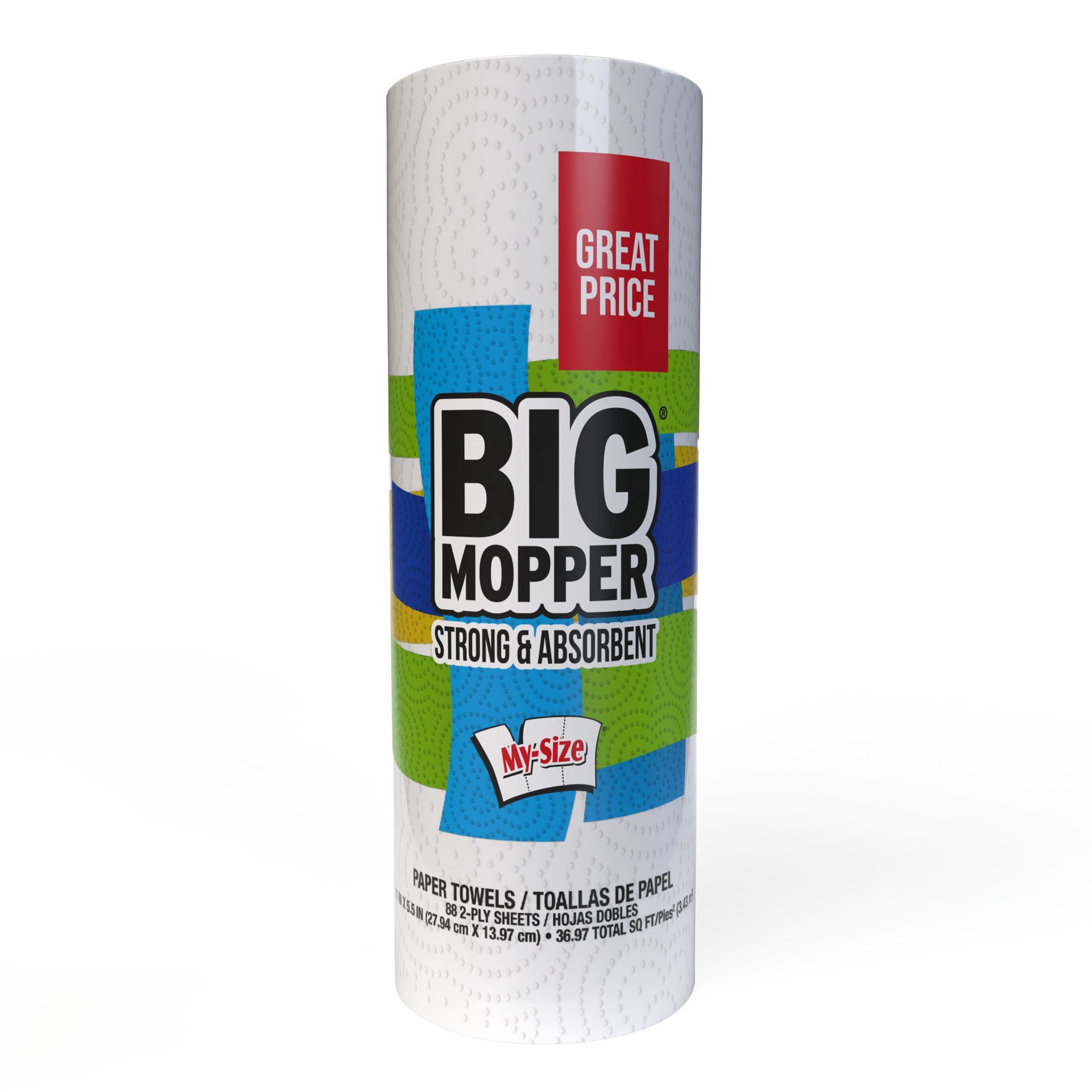 slide 1 of 1, Velvet Big Mopper My-Size Paper Towels, 1 ct