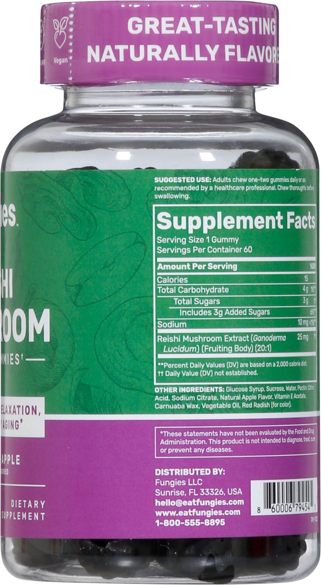 slide 3 of 9, Fungies Reishi Mushroom Gummies, 60 ct