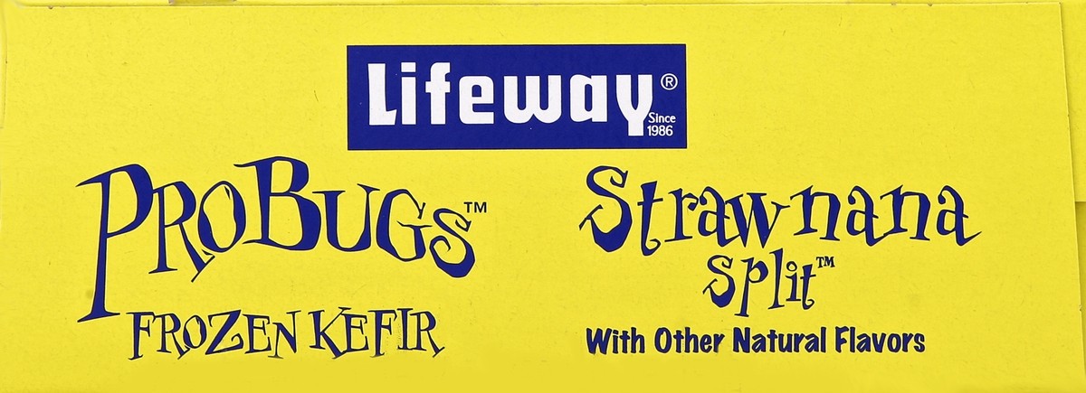 slide 2 of 4, Lifeway ProBugs Strawnana Split Frozen Kefir, 6 ct